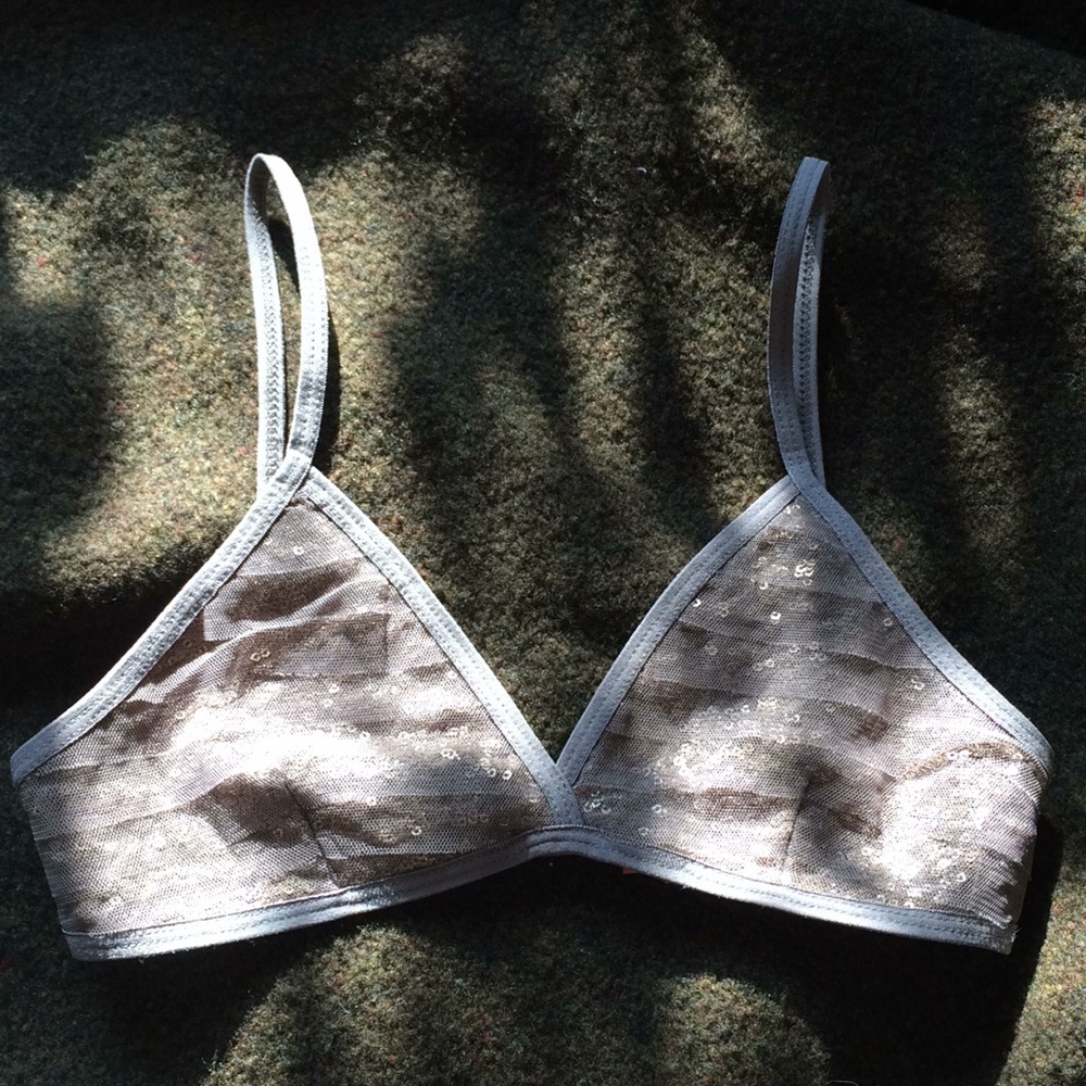 CHAN LUU Gold Sequin Bralette from Free People XS